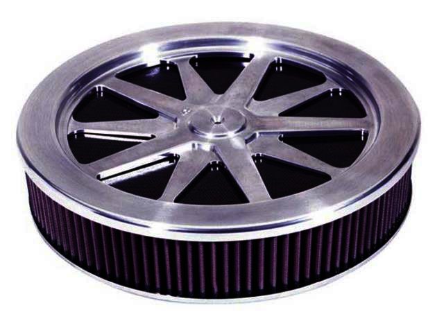 K&N Custom Assembly - 10 SPOKE ROUND DESIGN; 14"OD, 3-3/4"H (RIS - Klik om te sluiten