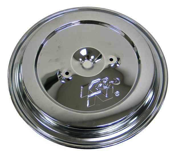 K&N Top Plate - CHROME TOP,2 HOLE,W/K&N LOGO - Klik om te sluiten