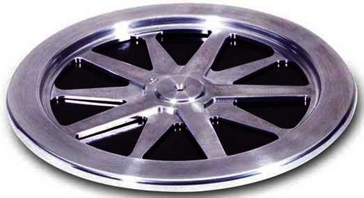 K&N Top Plate - TOP PLATE;14", 10 SPOKE, CHROME, W/CARBON FIBER - Klik om te sluiten