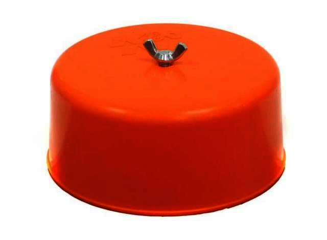 K&N Carb cover - CARBURETOR COVER 5-1/8"DIA / ORANGE - Klik om te sluiten