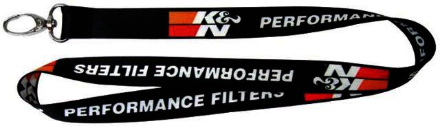 K&N POP; Lanyard 3/4" X 36" Black w/Logo - LANYARD; BLK, 3/4" X - Klik om te sluiten