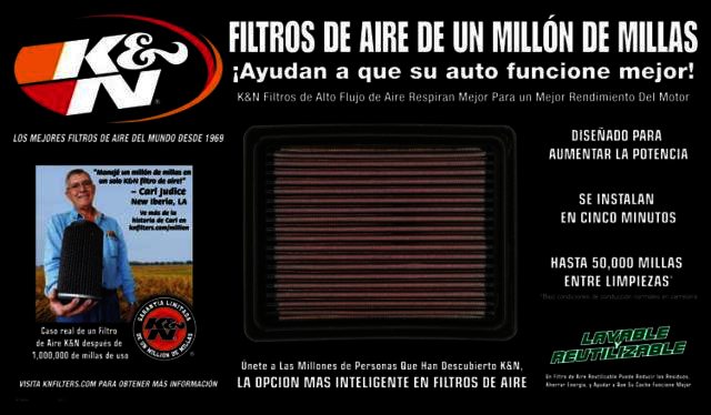 K&N POP; Air Filter Display; Spanish - AIR FILTER DISPLAY; SPANI - Klik om te sluiten