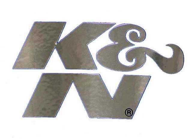 K&N Decal; Die Cut, 2-1/4" X 1-1/8", Chrome - DECAL; DIE CUT, 2- - Klik om te sluiten