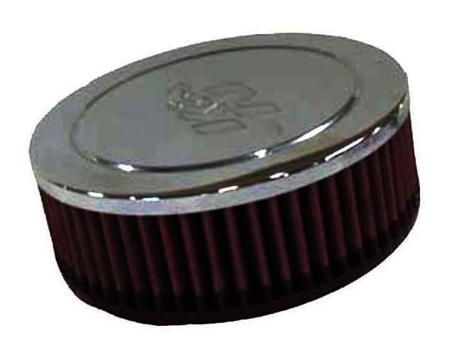 K&N Universal Chrome Filter - 2-1/16"O/S FLG, 6"OD, 2"H; CR TP,V - Klik om te sluiten