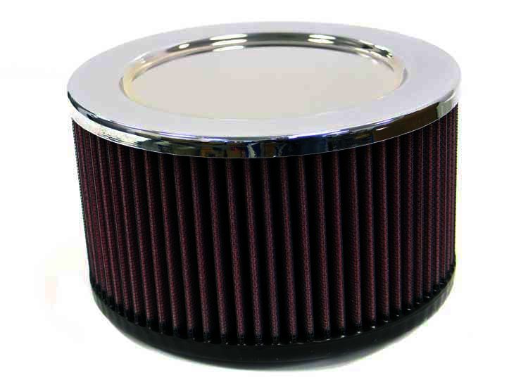 K&N Universal Chrome Filter - 3-1/16"FLG, 7"OD, 3"H; CR TP,V - Klik om te sluiten