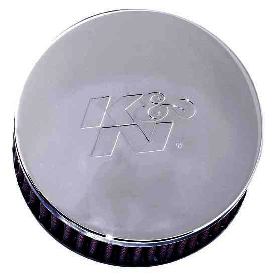 K&N Universal Chrome Filter - 2-7/16"FLG, 5-1/8"OD, 2"H - Klik om te sluiten