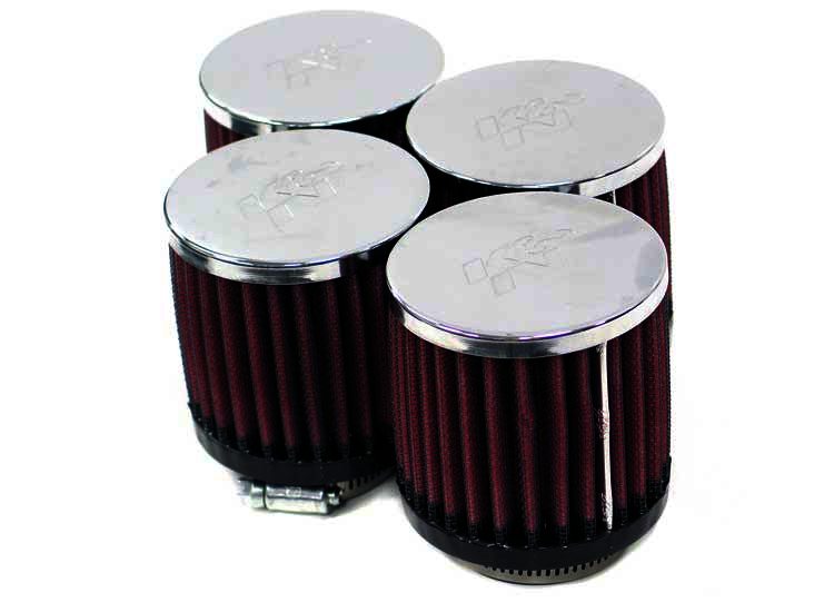 K&N Universal Chrome Filter - (4)1-9/16"FLG,3"OD,3"H - Klik om te sluiten