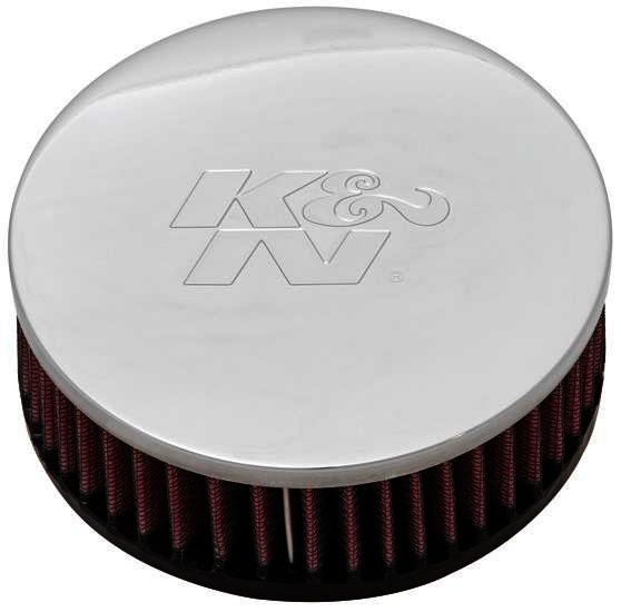 K&N Universal Chrome Filter - 2-3/4"FLG, 5"OD, 2"H - Klik om te sluiten