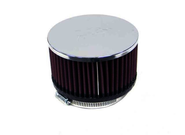 K&N Universal Chrome Filter - 3-1/2"FLG, 5"OD, 3"H - Klik om te sluiten