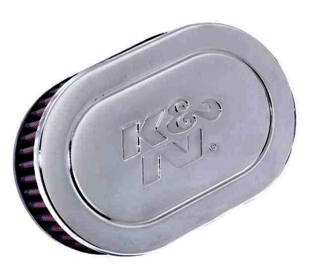 K&N Universal Chrome Filter - 2-7/16"FLG, 7" X 4-1/2", 2"H - Klik om te sluiten