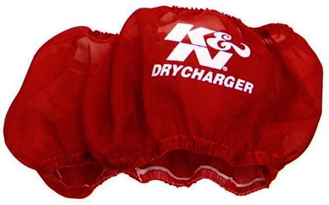 K&N Air Filter Wrap - DRYCHARGER WRAP; 57-3028, 57-3029, RED - Klik om te sluiten