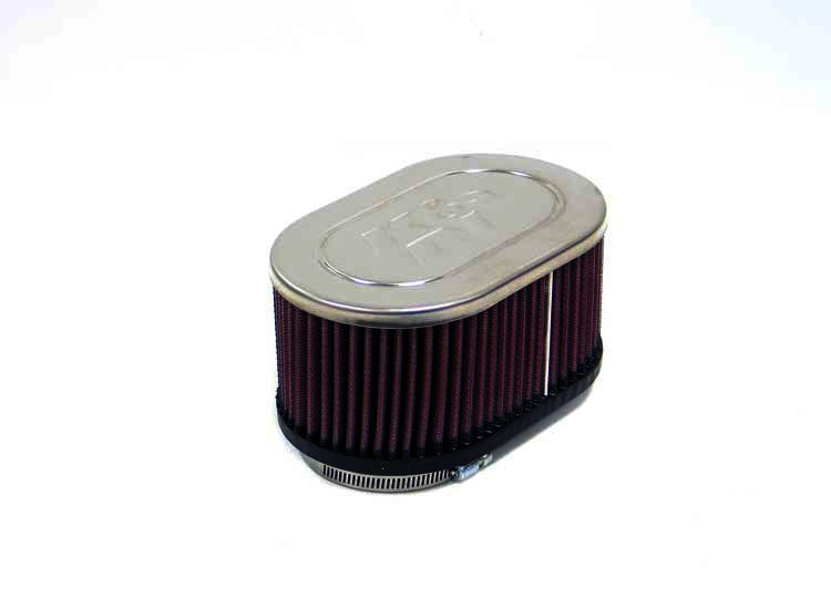 K&N Universal Chrome Filter - 2-1/8" DUAL,4X6-1/4"OD,3"H (2 PER - Klik om te sluiten