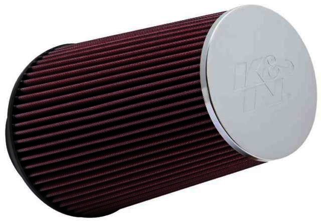 K&N Universal Chrome Filter - 3-1/2"ID FLG,6"B,4-1/2"CR T,9"L - Klik om te sluiten