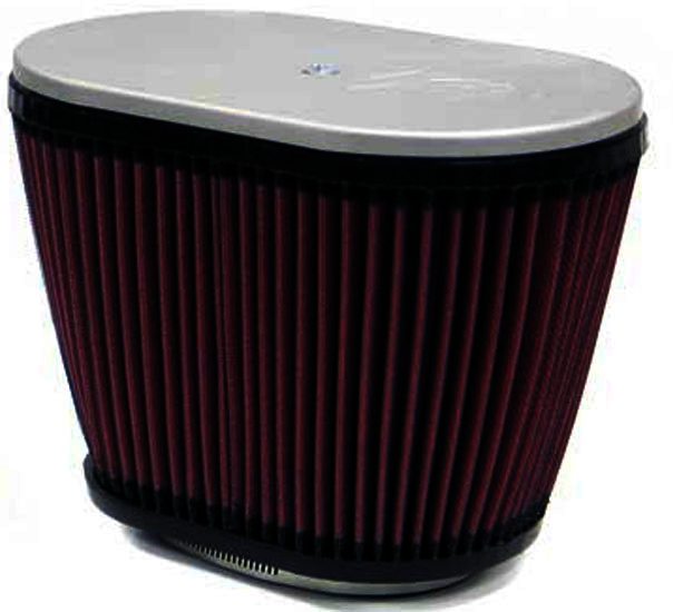 K&N Universal Air Filter - HLBRN R, 2-1/8" DUAL,9"X5-1/2"B, 6-1/ - Klik om te sluiten