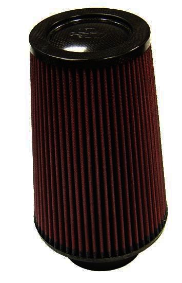 K&N Universal Air Filter - Carbon Fiber Top - 3-3/8"FLG, 6"B, 4- - Klik om te sluiten