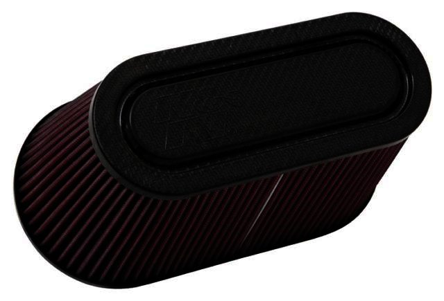 K&N Universal Air Filter - Carbon Fiber Top and Base - 3.5"FLG O - Klik om te sluiten