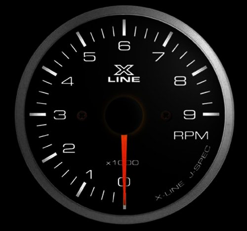STRI X-line gauge 52mm RPM / Tachometer - Klik om te sluiten