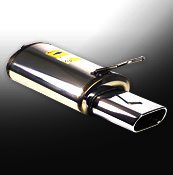 Supersprint Rear exhaust L. ov. 145 x 75 Stainless steel - VW PA - Klik om te sluiten