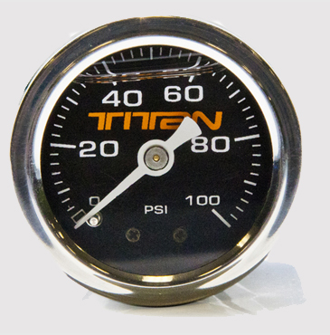 Titan Motorsports brandstofdruk meter 0-100 psi - oliegevuld - Klik om te sluiten