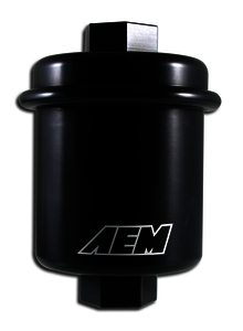 AEM High Volume Fuel Filter. Black. Acura & Honda. Inlet: 14mm X