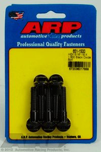 ARP 5/16-18 X 1.500 hex black oxide bolts