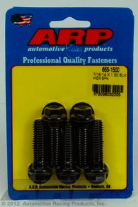 ARP 7/16-14 X 1.500 hex 1/2 wrenching black oxide bolts