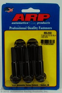 ARP 7/16-14 X 2.000 hex 1/2 wrenching black oxide bolts