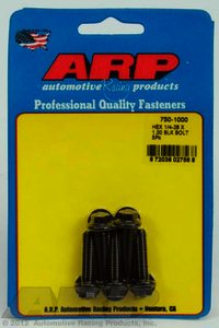 ARP 1/4-28 x 1.000 hex black oxide bolts