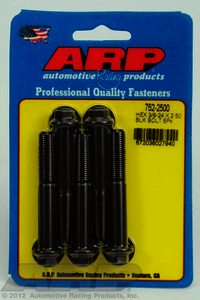 ARP 3/8-24 x 2.500 hex black oxide bolts