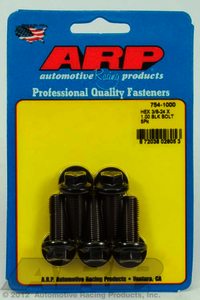 ARP 3/8-24 x 1.000 hex 7/16 wrenching black oxide bolts