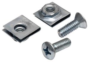 K&N Nuts, Bolts and Washers - 1/4-20 OVAL SCREW & CLIP NUT
