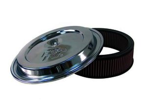 K&N Replacement Air Filter w/Chrome Lid - CHROME TOP W/E-1500; K