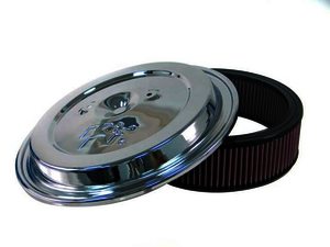 K&N Replacement Air Filter w/Chrome Lid - CR/TOP,2 HL,W/E-1500;