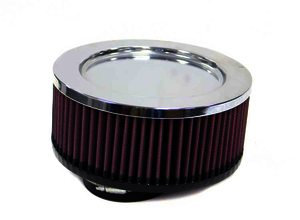 K&N Universal Chrome Filter - 3"O/S FLG, 7"OD, 3"H; CR TP,V