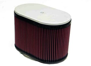 K&N Universal Air Filter - HLBRN 2-3/4" DUAL, 9" X 5-1/2", 6-1/4