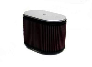 K&N Universal Air Filter - HLBRN F, 3" DUAL, 9" X 5-1/2", 6-1/4"