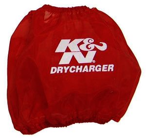 K&N Air Filter Wrap - DRYCHARGER WRAP; RF-1001, RED