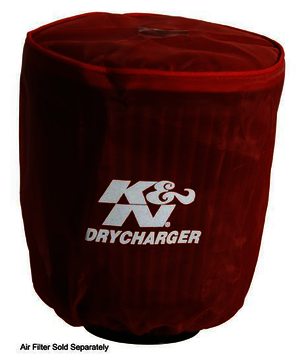 K&N Air Filter Wrap - DRYCHARGER WRAP; RX-3810-1, RED